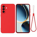 Samsung Galaxy M56 Flydende silikone cover med håndrem - rød