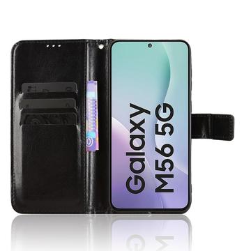 Samsung Galaxy M56 Pung Etui med Stativ - sort