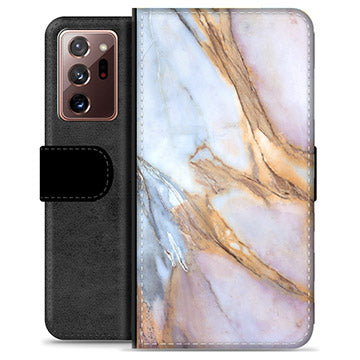 Samsung Galaxy Note20 Ultra Premium Flip Cover med Pung - Elegant Marmor