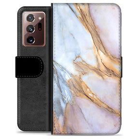 Samsung Galaxy Note20 Ultra Premium Flip Cover med Pung - Elegant Marmor