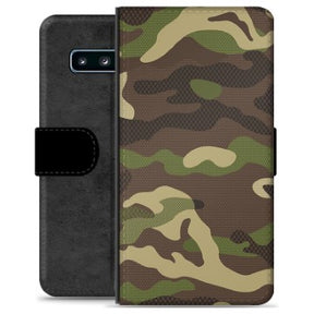 Samsung Galaxy S10+ Premium Flip Cover med Pung - Camo