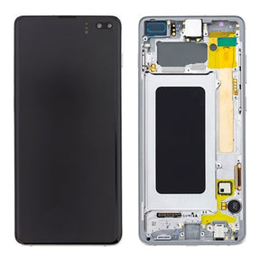 Samsung Galaxy S10+ Skærm & Frontcover GH82-18849B - Hvid