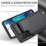 Samsung Galaxy S20 FE 5G/S20 FE 2022 Caseme C22-etui RFID-kortpung - Sort
