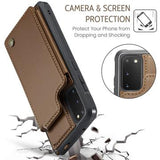 Samsung Galaxy S20 FE 5G/S20 FE 2022 Caseme C22-etui RFID-kortpung - Brun