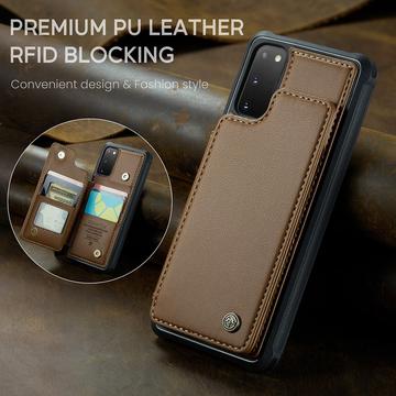 Samsung Galaxy S20 FE 5G/S20 FE 2022 Caseme C22-etui RFID-kortpung - Brun