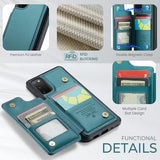 Samsung Galaxy S20 FE 5G/S20 FE 2022 Caseme C22-etui RFID-kortpung - Grøn