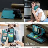 Samsung Galaxy S20 FE 5G/S20 FE 2022 Caseme C22-etui RFID-kortpung - Grøn