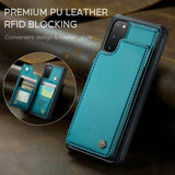 Samsung Galaxy S20 FE 5G/S20 FE 2022 Caseme C22-etui RFID-kortpung - Grøn