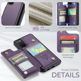 Samsung Galaxy S20 FE 5G/S20 FE 2022 Caseme C22-etui RFID-kortpung - Lilla