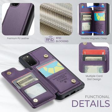 Samsung Galaxy S20 FE 5G/S20 FE 2022 Caseme C22-etui RFID-kortpung - Lilla