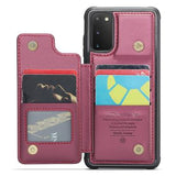 Samsung Galaxy S20 FE 5G/S20 FE 2022 Caseme C22-etui RFID-kortpung - Rød
