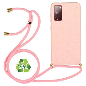Saii Eco Line Samsung Galaxy S20 FE Cover med Strap - Pink