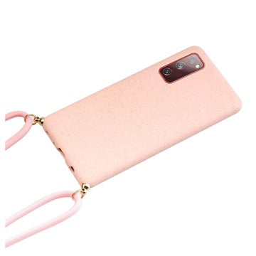 Saii Eco Line Samsung Galaxy S20 FE Cover med Strap - Pink