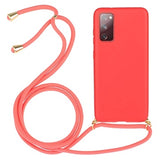 Saii Eco Line Samsung Galaxy S20 FE Cover med Strap - Rød