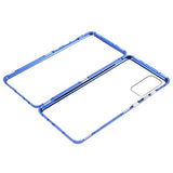 Samsung Galaxy S20 FE Magnetisk Cover med Skærmbeskyttelse Hærdet Glas - Blå
