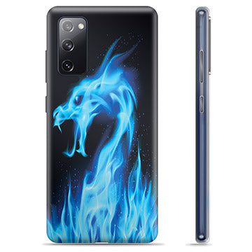 Samsung Galaxy S20 FE TPU Cover - Blå Ild Drage