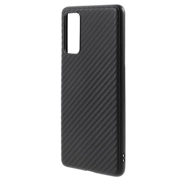 Samsung Galaxy S20 FE TPU Cover - Karbonfiber - Sort