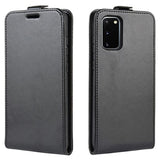 Samsung Galaxy S20 FE Vertikal Flip Taske med Kortholder - Sort
