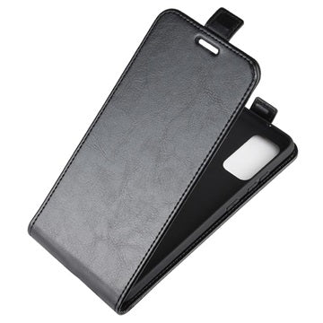 Samsung Galaxy S20 FE Vertikal Flip Taske med Kortholder - Sort