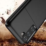 Samsung Galaxy S21 5G Hybrid Cover med Glidende Kortslot - Sort