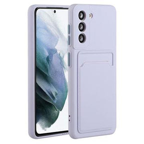 Samsung Galaxy S21 FE 5G TPU Cover med Kortholder - Lilla
