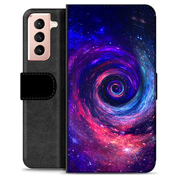 Samsung Galaxy S21 5G Premium Flip Cover med Pung - Galakse