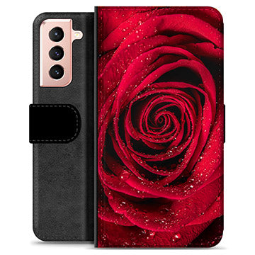 Samsung Galaxy S21 5G Premium Flip Cover med Pung - Rose