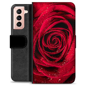 Samsung Galaxy S21 5G Premium Flip Cover med Pung - Rose