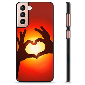 Samsung Galaxy S21 5G Beskyttende Cover - Hjertesilhuet