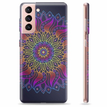 Samsung Galaxy S21 5G TPU Cover - Farverig Mandala
