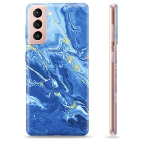 Samsung Galaxy S21 5G TPU Cover - Farverig Marmor