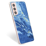 Samsung Galaxy S21 5G TPU Cover - Farverig Marmor