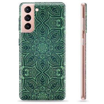 Samsung Galaxy S21 5G TPU Cover - Grøn Mandala