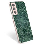 Samsung Galaxy S21 5G TPU Cover - Grøn Mandala