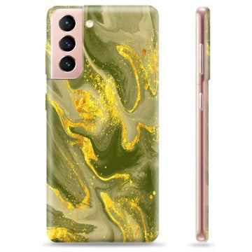 Samsung Galaxy S21 5G TPU Cover - Oliv Marmor