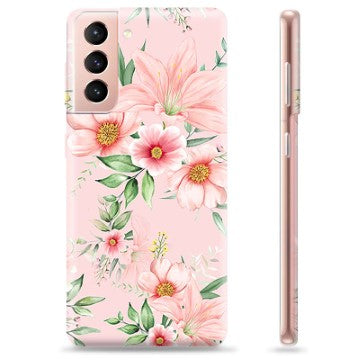 Samsung Galaxy S21 5G TPU Cover - Vandfarveblomster