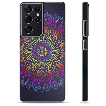 Samsung Galaxy S21 Ultra 5G Beskyttende Cover - Farverig Mandala