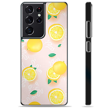 Samsung Galaxy S21 Ultra 5G Beskyttende Cover - Citron Mønster