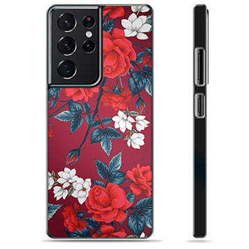 Samsung Galaxy S21 Ultra 5G Beskyttende Cover - Vintage Blomster