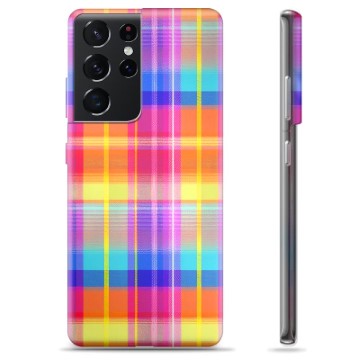 Samsung Galaxy S21 Ultra 5G TPU Cover - Flannel Skjorte