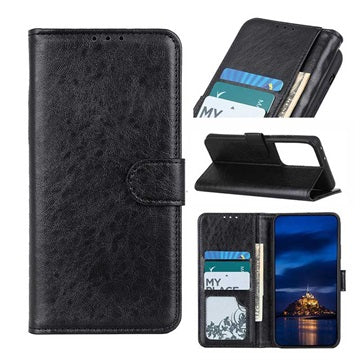 Samsung Galaxy S21 Ultra 5G Pung Taske med Stand - Sort