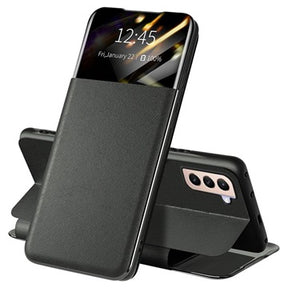 Samsung Galaxy S22 5G Front Smart View Flip Cover - Sort