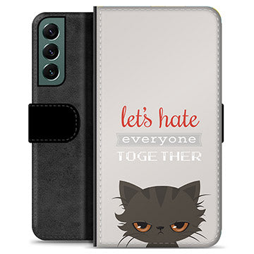 Samsung Galaxy S22+ 5G Premium Flip Cover med Pung - Vred Kat