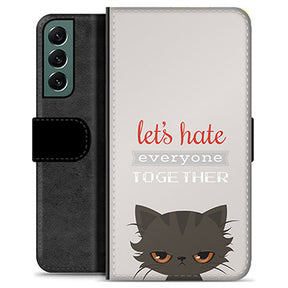 Samsung Galaxy S22+ 5G Premium Flip Cover med Pung - Vred Kat