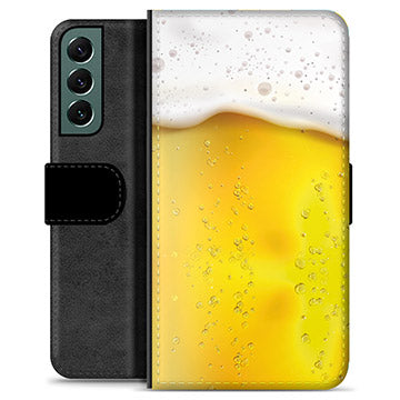 Samsung Galaxy S22+ 5G Premium Flip Cover med Pung - Øl