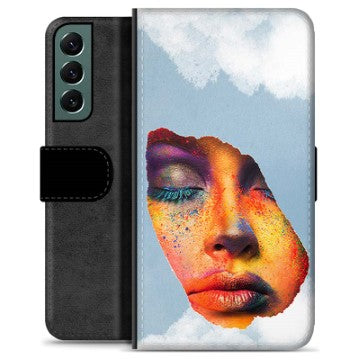 Samsung Galaxy S22+ 5G Premium Flip Cover med Pung - Ansigtsmaling