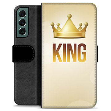 Samsung Galaxy S22+ 5G Premium Flip Cover med Pung - Konge