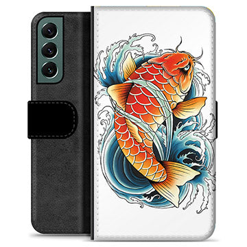 Samsung Galaxy S22+ 5G Premium Flip Cover med Pung - Koifisk