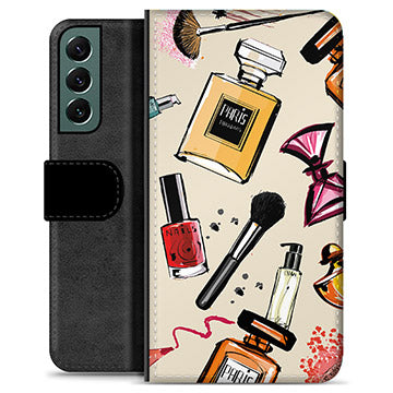Samsung Galaxy S22+ 5G Premium Flip Cover med Pung - Makeup
