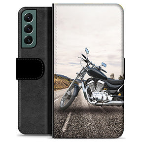 Samsung Galaxy S22+ 5G Premium Flip Cover med Pung - Motorcykel